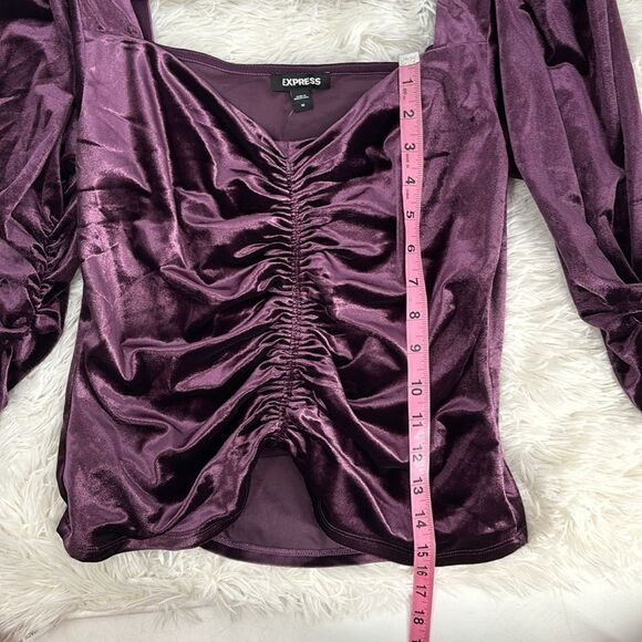 Express Purple Long Sleeve Top Medium New - Picture 10 of 12